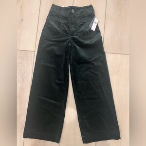 Anthropologie Maeve Collette 23 Forest Green Crop Corduroy Trousers